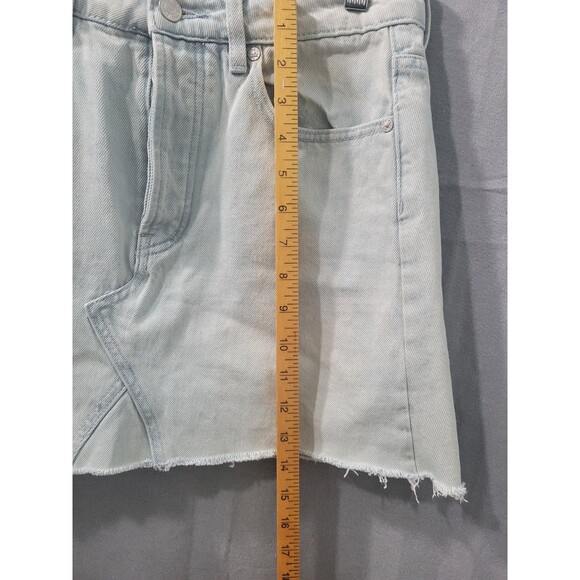 Free People  women’s Denim Mini Skirt Size 26 - Picture 5 of 9